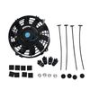 7" inch Universal Slim Fan Push Pull Electric Radiator Cooling 12V Mount Kit Black