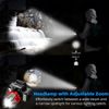 Brightest 9900000LM LED Motion Sensor Headlight USB Zoomable Headlamp Flashlight
