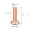sourcing map 100Pcs Copper Solid Rivets, 1/8" x 25/64" Flat Head Rivet Metal Fasteners for Electrical Applications, Leather Working Supplies