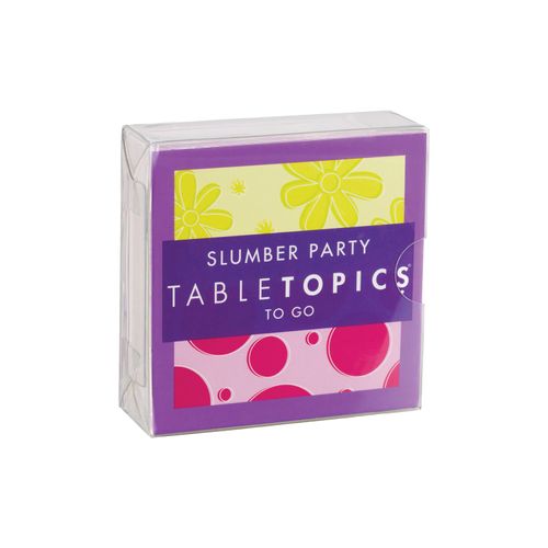 TableTopics to Go Slumber Party - 40 Fun Thought-Provoking Conversation Cards for Girls, Fun Question Game for Sleepover Activities, Great Gift for Preteens