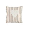 Mud Pie Heart Crochet Mini Pillow; 8" X 8"