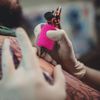 VideoPUP Tattoo Grip Cover Wrap,6PCS Disposable Cohesive Tattoo Grip Cover Elastic Bandage Handle Grip Tube for Tattoo Machine Tattoo Grip Accessories(Phosphor Pink)