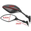 Universal Motorcycle Rear View Mirror Kit E Approved (Black, 2 x M10 right-hand thread + 1x M10 left-hand thread) (MT)