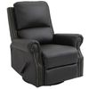 PU Leather Reclining Sofa Seat with 360 Degree Swivel and Rocker for Living Room