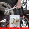 WISEUP Flexible Ratchet Spanner, 19mm Spanner, 180 ° Adjustable Socket Wrench, Anti-Rust Wrench Hand Tool