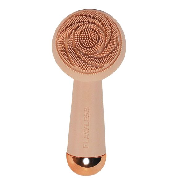 Finishing Touch Flawless Cleanse Facial Cleansing Brush & Massager, Waterproof & Rechargeable with Hypoallergenic Hygienic Silicone, Exfoliating Sonic Skincare Tool