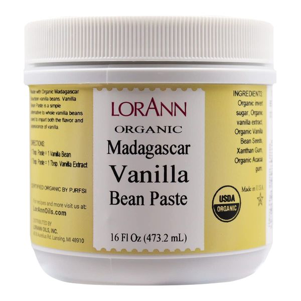 LorAnn Organic Madagascar Vanilla Bean Paste, 16 ounces