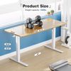 Natural 55" Modern Height Adjustable Electric Standing Desk Home Office Table