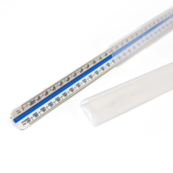 Artway 2302722 Plastic Triangular Scale Rule,Single, white