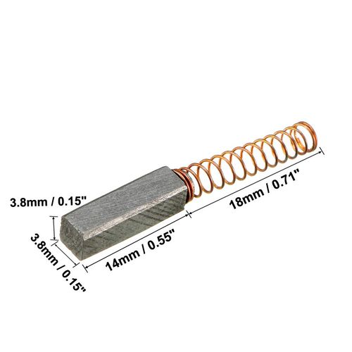 sourcing map 6Pcs Carbon Brushes,for Electric Motor,14mmx3.8mmx3.8mm,Power Tool,Sewing Machine Motor,Replacement Repair Part