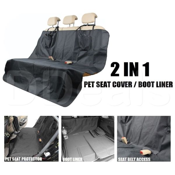 Rear Seat Cover Pet Dog Black Protector Boot Liner For Jaguar X Type Estate