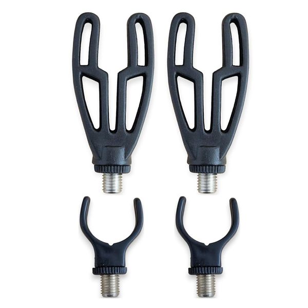 TJR Tackle 4pc Rod Rest heads Inline Front & Rear Butt Rod Pod Rest