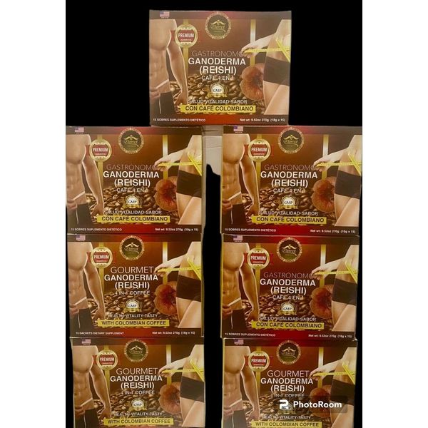 Coffee With Reishi Ganoderma  With Colombian Coffee. 7 Boxes