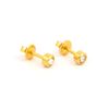 Gold Ear Stud Mini Birthstone April