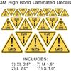 23 PACK GPS Tracking Warning Theft Deterrent Laminated Stickers High Quality