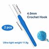 Generic 4mm Crochet Hooks, Ergonomic Soft Rubber Handles, Light and Comfortable, Suitable for Beginners (4.0mm)
