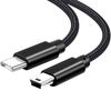 USB C to Mini USB Cable, Type C to Mini USB Cable, USB 2.0 Cable, 1.5m Charging and Data Transfer, Black, Compatible Digital Camera, Dash Camera, MP3/MP4, GPS, etc