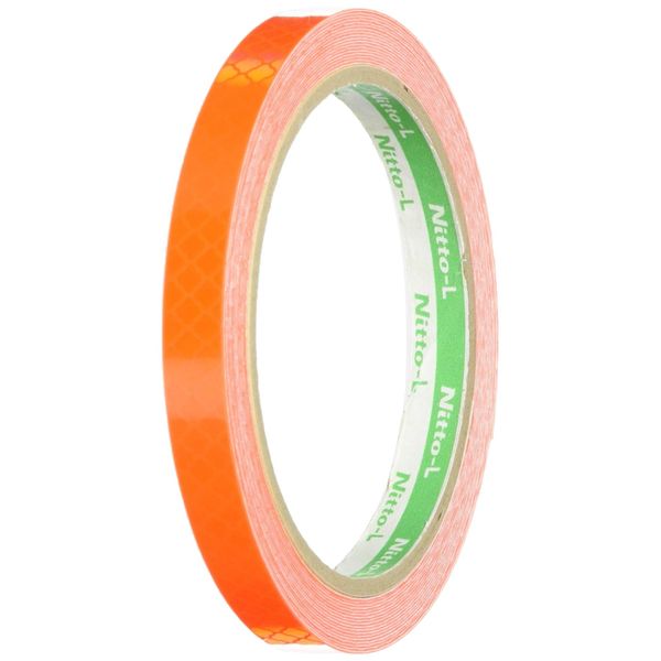 Nitto Elmate HTP10OR High Intensity Prismatic Reflective Tape (Fluorescent Color) 0.4 x 2.5 ft (10 mm) x 5 M Orange