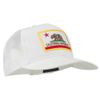 e4Hats.com California State Flag Patched Twill Mesh Cap - White OSFM