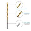 50PCS, 1/16", 5/64", 3/32", 7/64", 1/8", 10pcs for Each,Titanium Twist Drill Bits