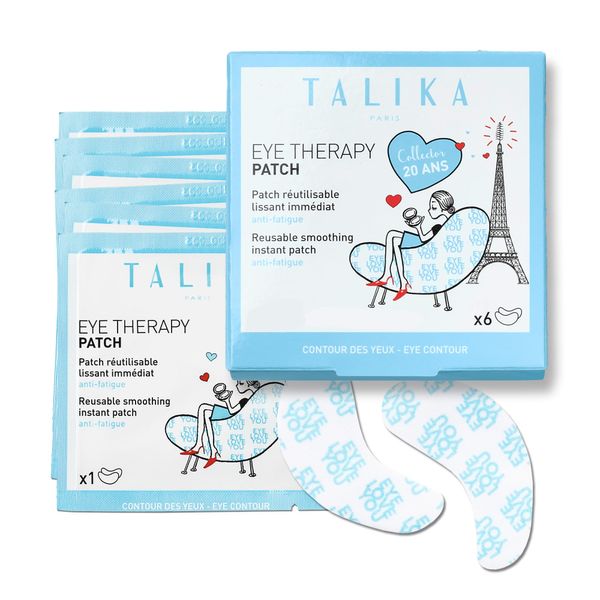 Talika Eye Therapy Patch Refill - Instant Smoothing Eye Patch - Eye Masks for Dark Circles and Puffy Eyes - Reusable Under Eye Patches - Immediate Effect - 6 Pairs of Eye Patches