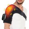 Heated Shoulder Brace Vibration Massage Compression Support Joint Pain Relief