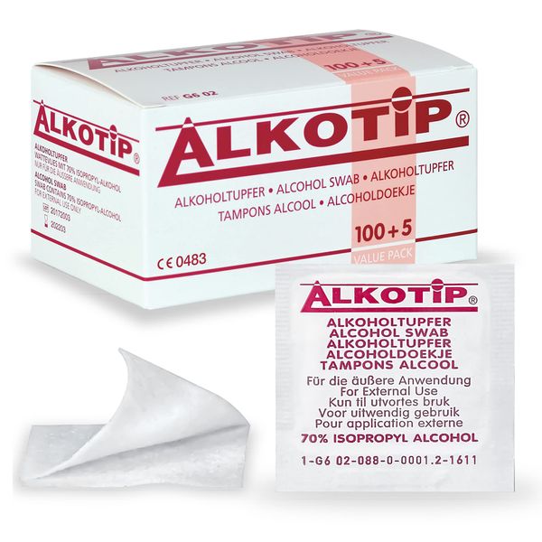Alkotip 05004008 Alkoholtupfer, steril (105-er Pack)