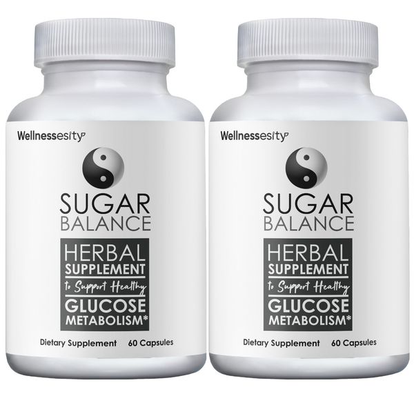 Sugar Balance Vegetarian Supplement - 2 Bottles 120 Capsules