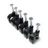 Black Round Cable Clips K-Type Trade Box, 8mm- 500 Pieces