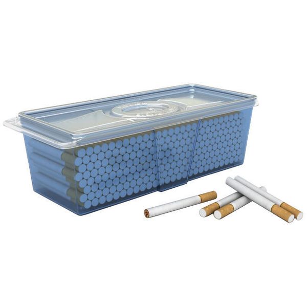 Plastic Container Safely Stores 220 Count Carton of Cigarette Filter Tubes 3039