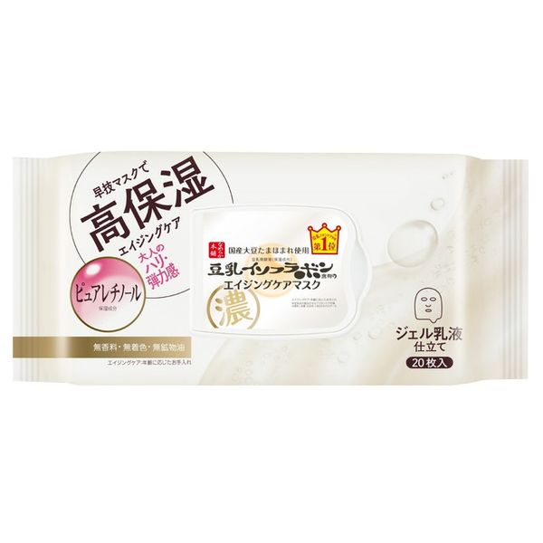 Sana Nameraka Honpo Soy Milk Isoflavone Aging Care Mask Milk Lotion 20 sheets