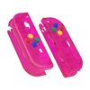eXtremeRate DIY Replacement Shell Buttons for Nintendo Switch & Switch OLED, Clear Candy Pink Custom Housing Case with Corlorful Button for Joycon Handheld Controller - Console Shell NOT Included
