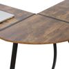 L-Shaped Corner Desk Computer Gaming Desk PC Table Writting Table Office Brown