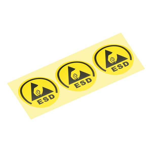 sourcing map 100pcs ESD Labels Static Caution Warning Stickers Label for Electronic Sensitive Devices, 4.5cm