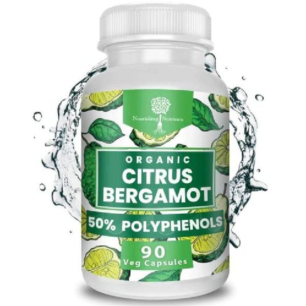 Organic Citrus Bergamot 1000 mg USDA Certified Polyphenols Vegetarian 90 Capsules, 90 Packets