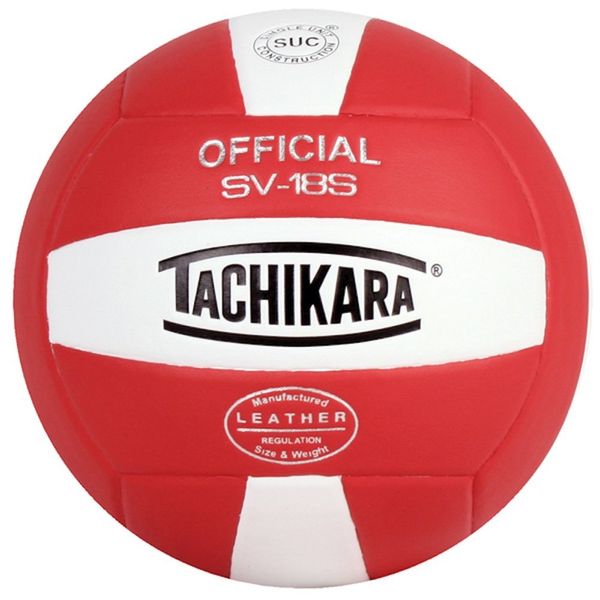 Tachikara Institutional quality Composite VolleyBall, Scarlet-White