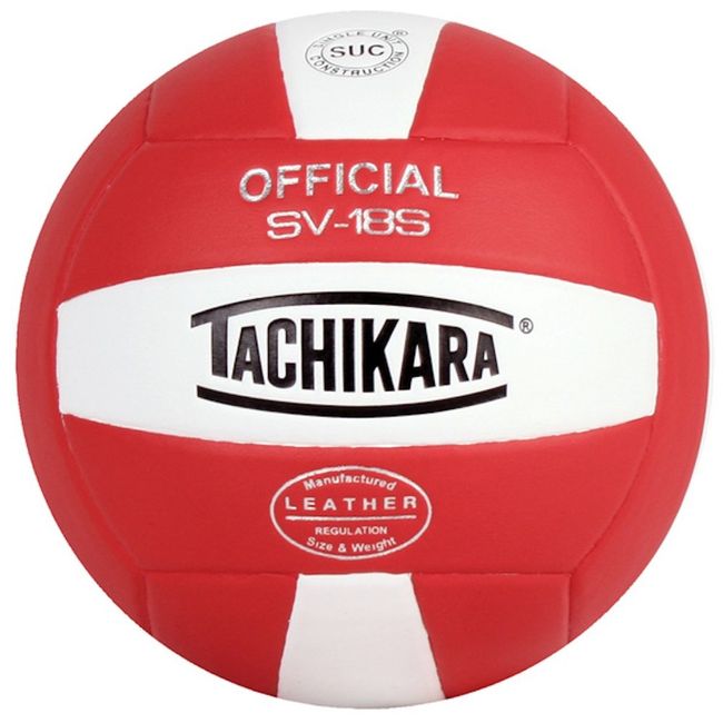 Tachikara Institutional quality Composite VolleyBall, Scarlet-White