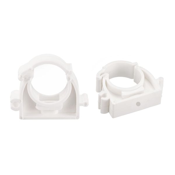 uxcell 20mm Diameter Pipe Clamp Clip PPR Water Hose Fitting Tube Holder with Lock for Water Supply White 8pcs