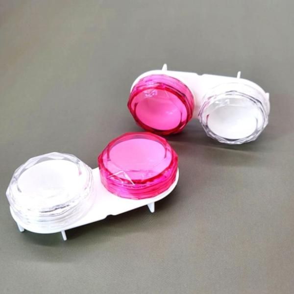 [Owner Clan] Lens Case Home Travel Portable Lens Box White Pink