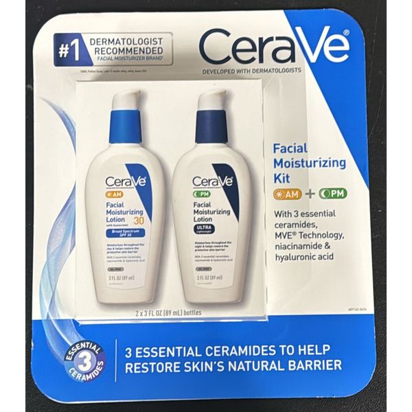 CeraVe Facial Moisturizing Lotion 3oz. AM/PM Bundle (C1)