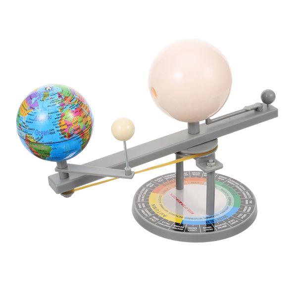 TOYANDONA Toy Tools Educational Astronomy Model Sun Earth and Moon Orbiter for Educational Solar System Model Teaching Aid Scientific Model Astronomical Instrument to Rotate Puzzle Plastic