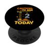 Caution I'm Age 2 Today Construction Theme Birthday Party PopSockets Adhesive PopGrip