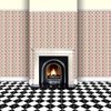 MyTinyWorld Dolls House Miniature Red And Orange Leaf Wallpaper