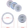 (MHNETY) Suitable for Subaru Engine Start Button Rhinestone Swarovski Engine Button Cover Button Switch Decorative Cover. Two-piece Suit (Blue)
