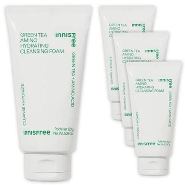 Innisfree Green Tea Amino Moisture Cleansing Foam 150g (4 pieces)