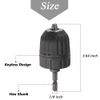 Mesee 0.8-10mm Keyless Drill Chuck Adapter 3/8-24UNF Mount Thread Impact Chuck Converter Quick Release Conversion Tool with 1/4 Inch Hex Shank