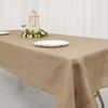 54x96-Inch Natural Rectangular Faux Burlap Tablecloth Wedding Party Decorations