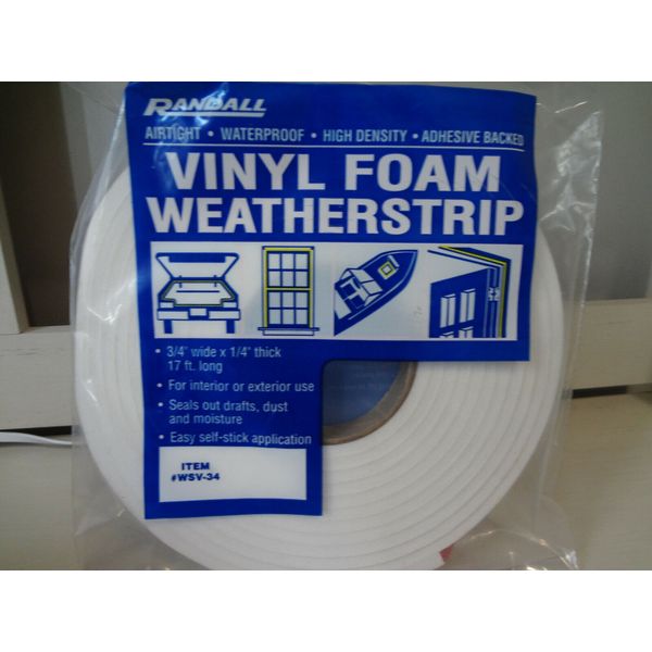 Randall Vinyl Foam Weatherstrip Item # WSV-34 White