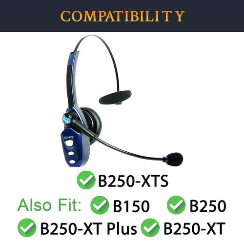 SOULWIT Earpads Replacement for BlueParrott B250-XT Plus, B250XT, B250-XTS, B250, B150 Bluetooth Headset, Ear Pads Cushions with Softer High-Density Foam - B250 PL Black