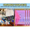 JMS we create smile A4 Translucent Stud Wallet (30 Pcs) Plastic Popper Document Wallets Waterproof, Clear Transparent Folder – Plastic Popper Wallet with Button Closure (RED)